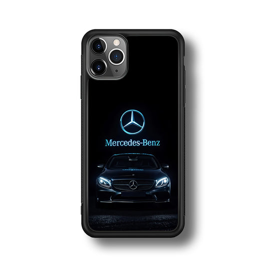 Mercedes-Benz Blue Dark Aesthetic iPhone 11 Pro Max Case | Slim Rubber Case for iPhone 11 Pro Max