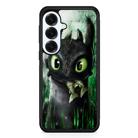 Toothless Eats Fish Samsung Galaxy S25 Plus Case | Slim Rubber Cover for Samsung Galaxy S25 Plus