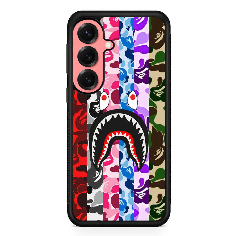 Bape Colorfull Camo Samsung Galaxy S25 Case | Slim Rubber Case for Samsung Galaxy S25