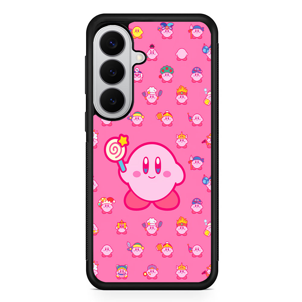 Kirby and His Transformation Forms Samsung Galaxy S26 Case | Protective Rubber Cover