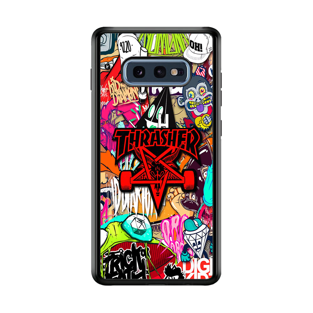 Thrasher Gang Assembly Samsung Galaxy S10E Case | Slim Rubber Case for Samsung Galaxy S10E