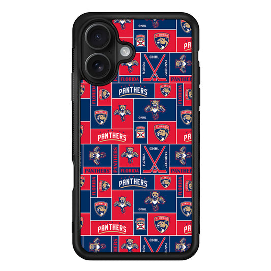 Florida Panthers Pattern iPhone 16 Case - Oxvistore