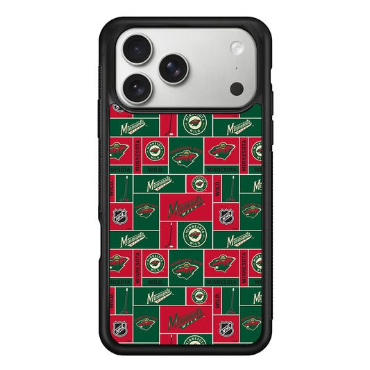 Minnesota Wild Pattern iPhone 17 Pro Case | Slim Rubber Case for iPhone 17 Pro
