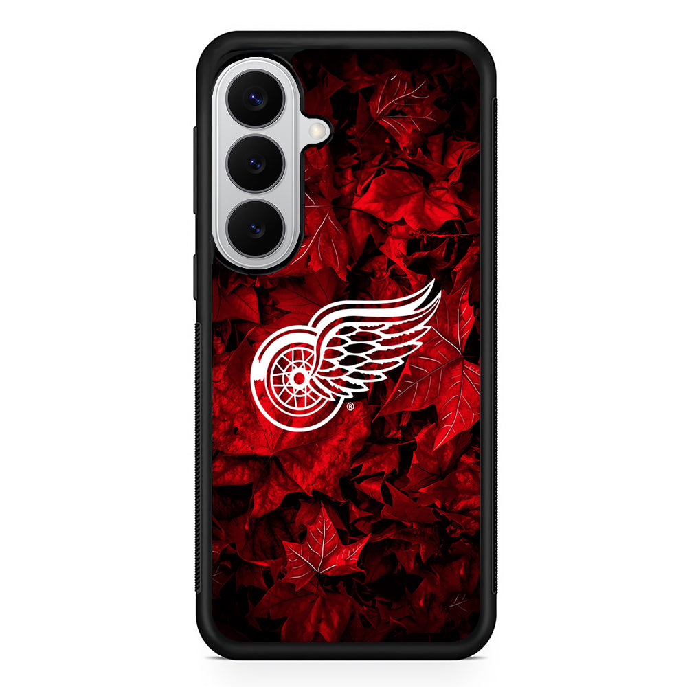 Detroit Red Wings Maple Leaves Samsung Galaxy S26 Case | Protective Rubber Cover