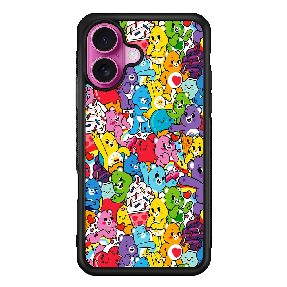Care Bears Aesthetic Pattern iPhone 17 Case | Slim Protective Rubber Phone Cover