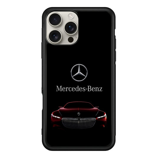 Mercedes-Benz Red Dark Aesthetic iPhone 16 Pro Max Case | Slim Rubber Case for iPhone 16 Pro Max