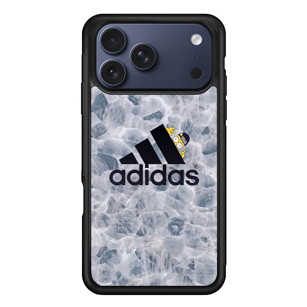 Adidas Logo with Simpson iPhone 17 Pro Max Case | Durable Rubber Case for iPhone 17 Pro Max