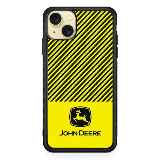 John Deere Black Patern iPhone 15 Plus Case | Slim Rubber Case for iPhone 15 Plus