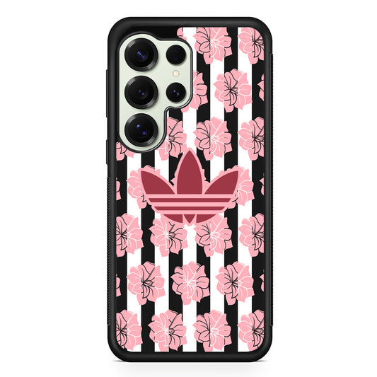 Adidas Pink Flowers Samsung Galaxy S25 Ultra Case | Durable Rubber Case for Samsung Galaxy S25 Ultra