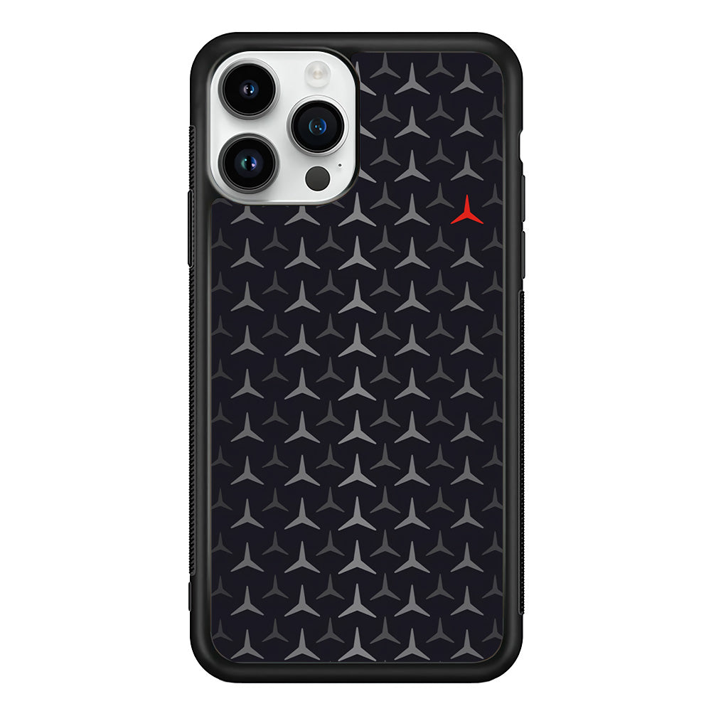 Mercedes-Benz Logos Pattern iPhone 13 Pro Case | Slim Rubber Case for iPhone 13 Pro
