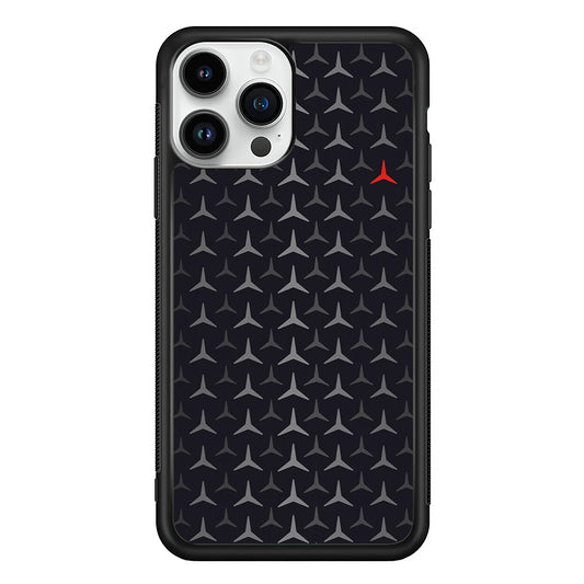 Mercedes-Benz Logos Pattern iPhone 13 Pro Case | Slim Rubber Case for iPhone 13 Pro