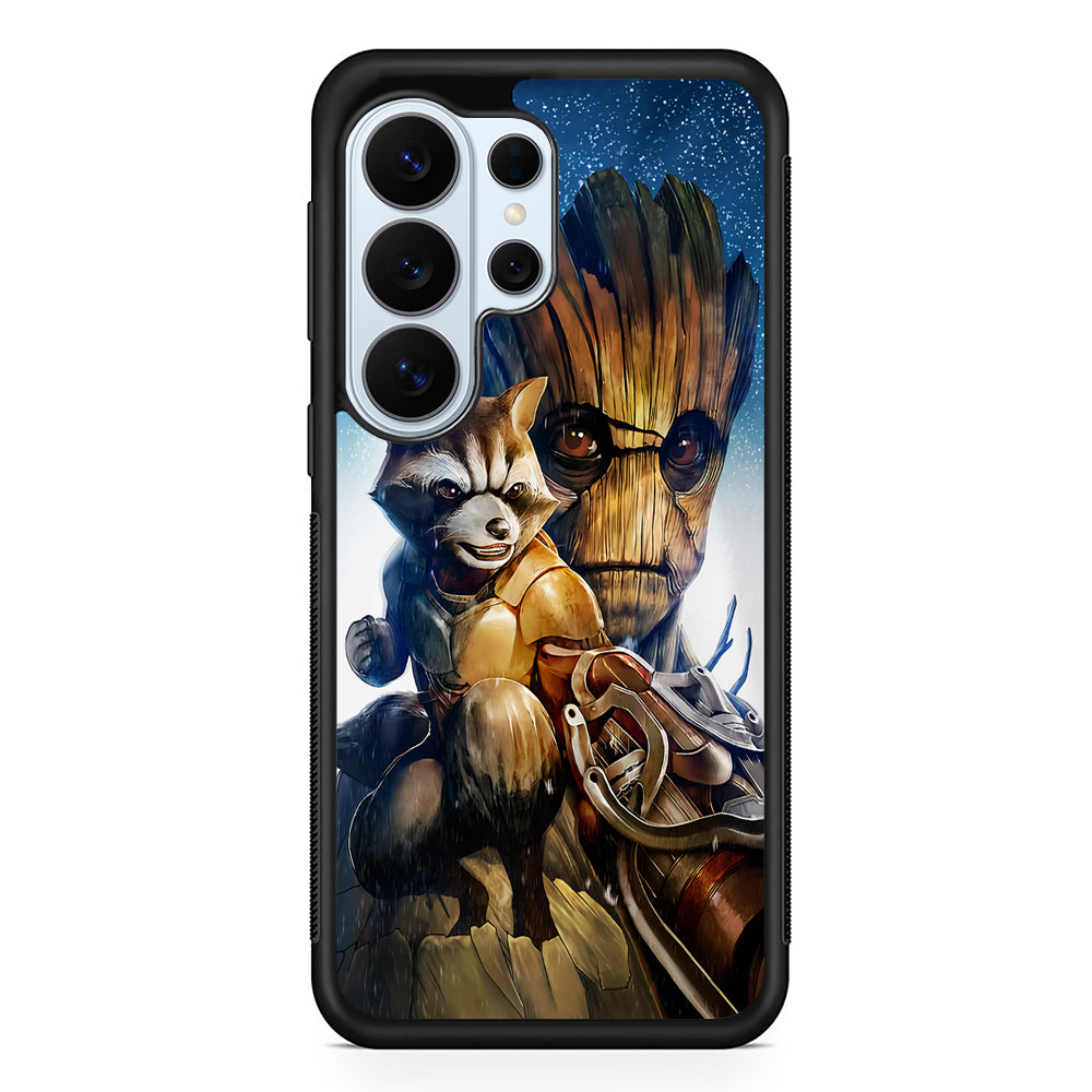 Rocket Raccoon and Groot Samsung Galaxy S26 Ultra Case | Protective Phone Cover