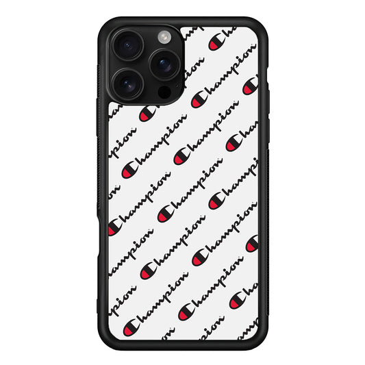 Champion Ebon-Ashgray iPhone 16 Pro Case | Slim Rubber Case for iPhone 16 Pro