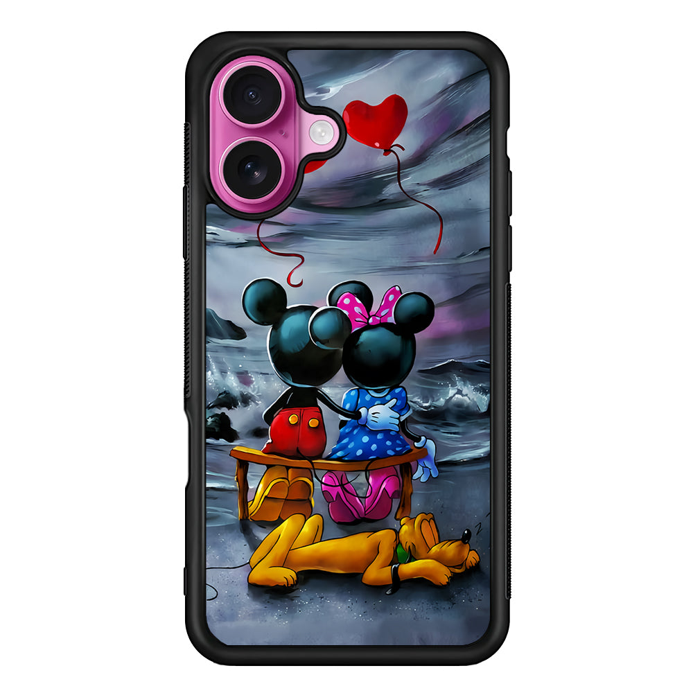 Mickey Minnie on The Beach iPhone 17 Case | Slim Protective Rubber Phone Cover
