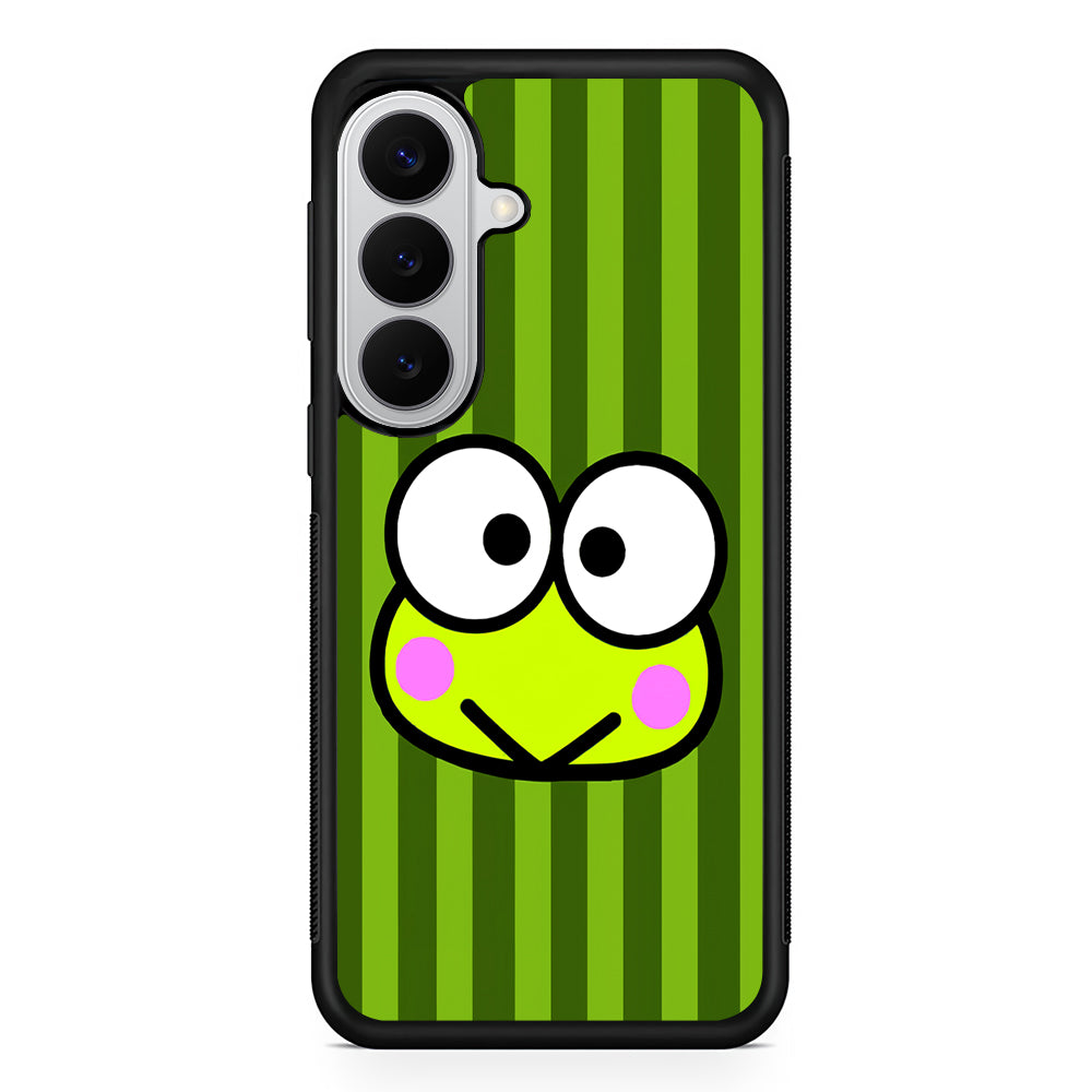 Cutes Keroppi Stripe Green Samsung Galaxy S26 Case | Protective Rubber Cover