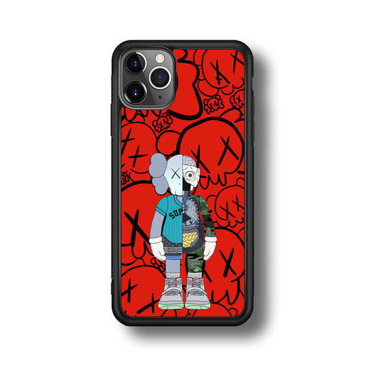 Kaws Graffiti Red iPhone 11 Pro Max Case | Slim Rubber Case for iPhone 11 Pro Max
