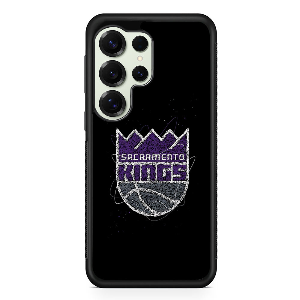 Sacramento Kings Abstract Samsung Galaxy S25 Ultra Case | Durable Rubber Case for Samsung Galaxy S25 Ultra