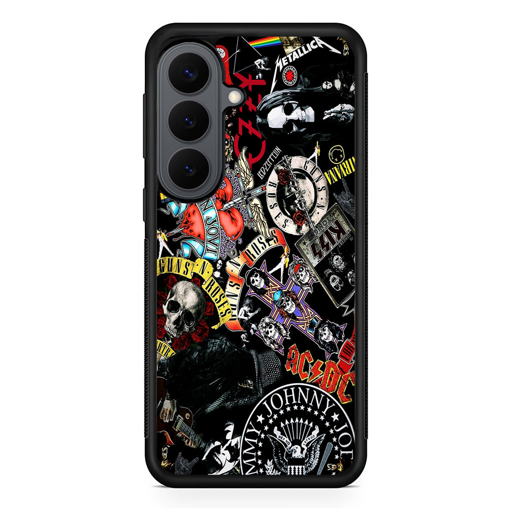 Rock Bands Logo Collage Samsung Galaxy S26 Plus Case | Slim Rubber Case for Samsung Galaxy S26 Plus