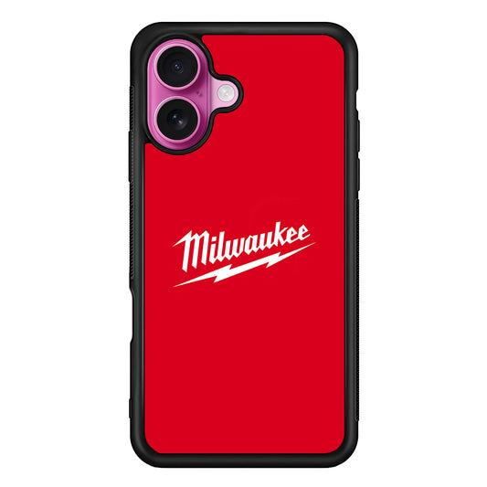 Milwaukee Tool Red Background iPhone 17 Case | Slim Rubber Case for iPhone 17