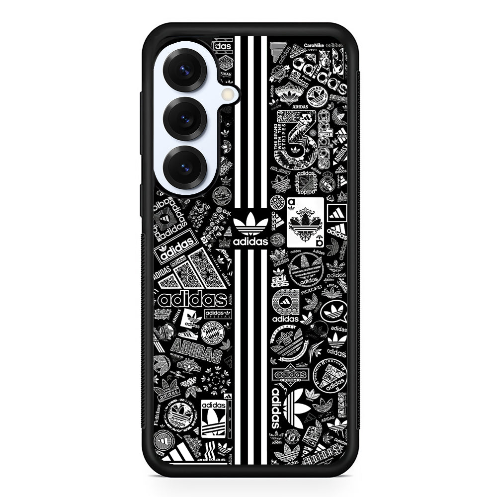 Adidas Collection Black White Samsung Galaxy S25 Plus Case | Durable Samsung Galaxy S25 Plus Phone Case