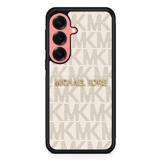 Michael Kors White Pattern Samsung Galaxy S25 Case | Slim Rubber Case for Samsung Galaxy S25