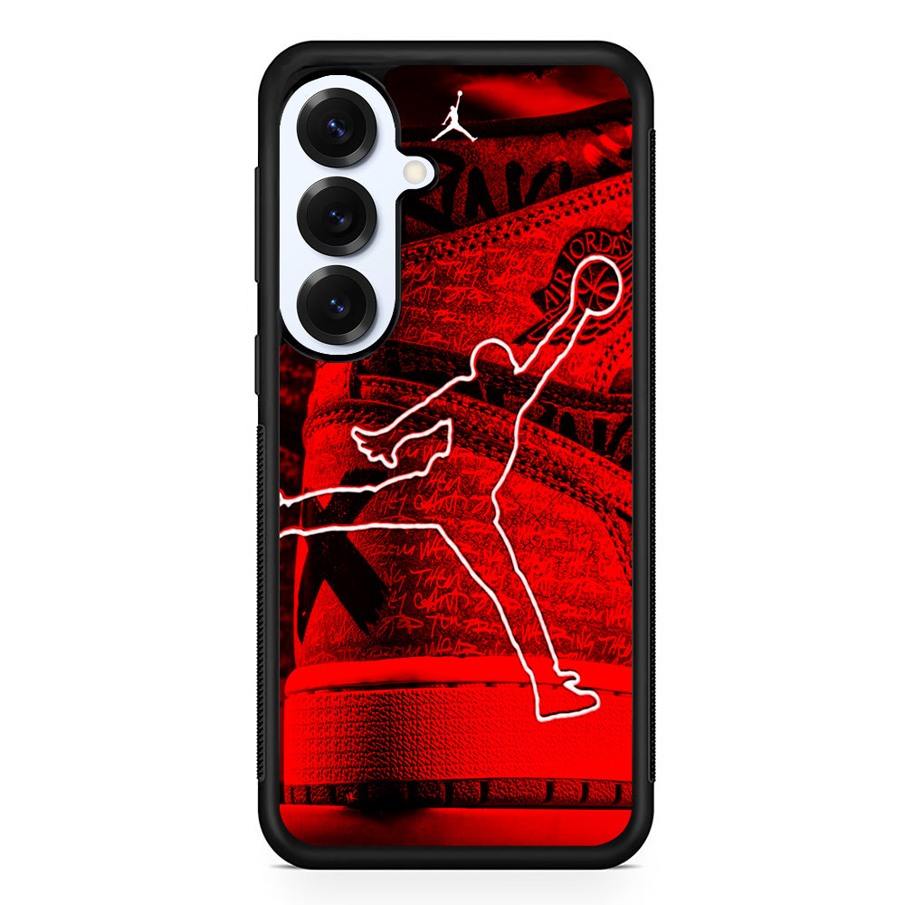 Air Jordan Red Shoes Samsung Galaxy S25 Plus Case | Durable Samsung Galaxy S25 Plus Phone Case