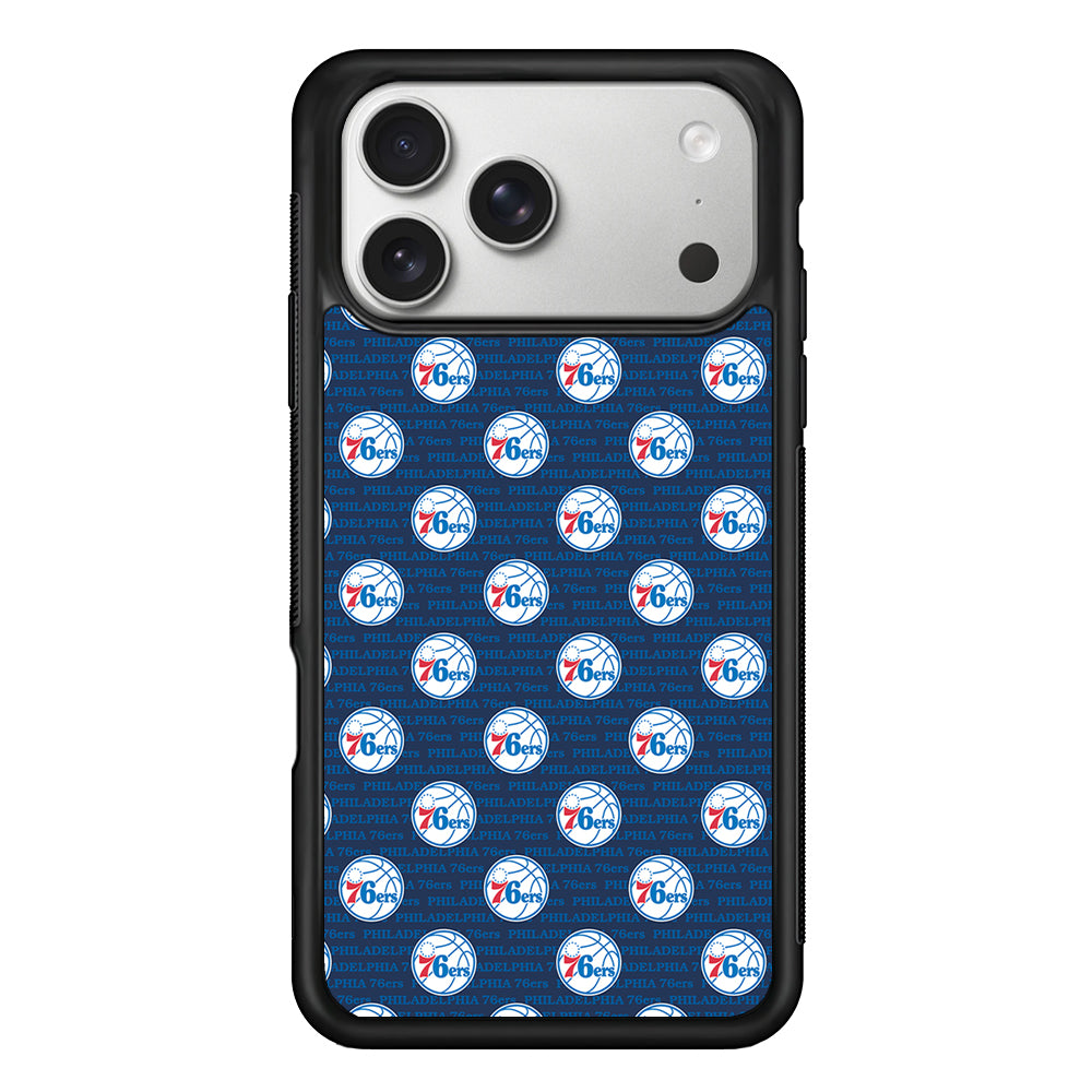 Philadelphia 76ers Pattern iPhone 17 Pro Case | Slim Rubber Case for iPhone 17 Pro