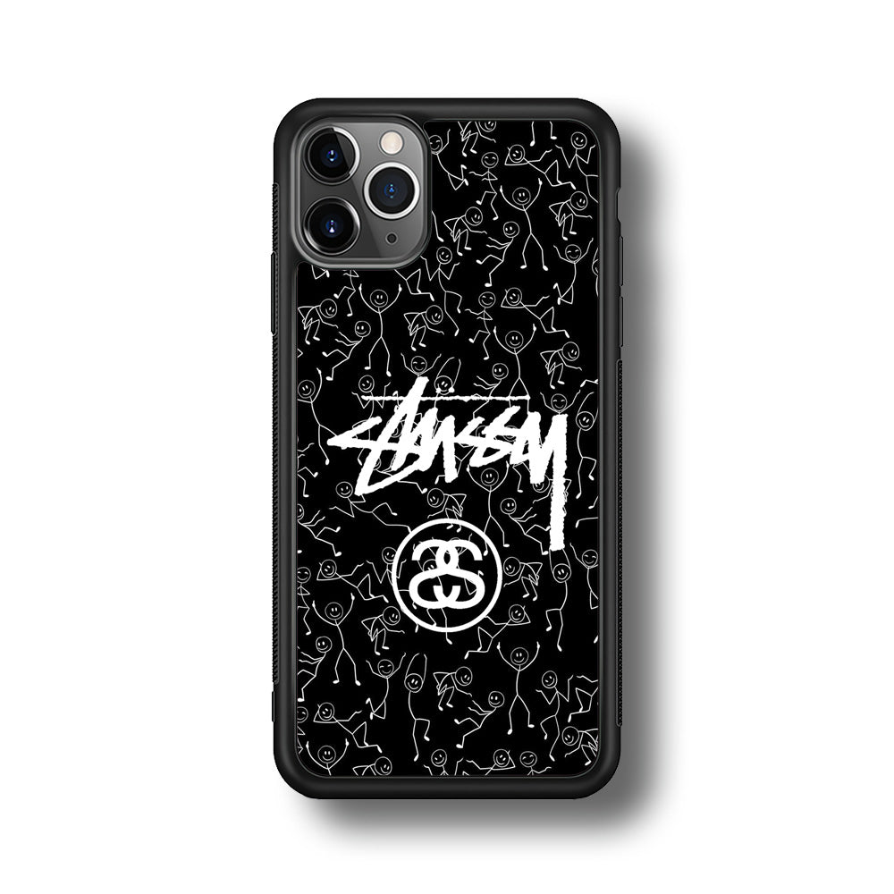 Stussy People Dancing iPhone 11 Pro Max Case | Slim Rubber Case for iPhone 11 Pro Max