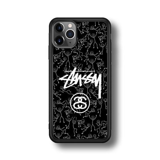 Stussy People Dancing iPhone 11 Pro Max Case | Slim Rubber Case for iPhone 11 Pro Max