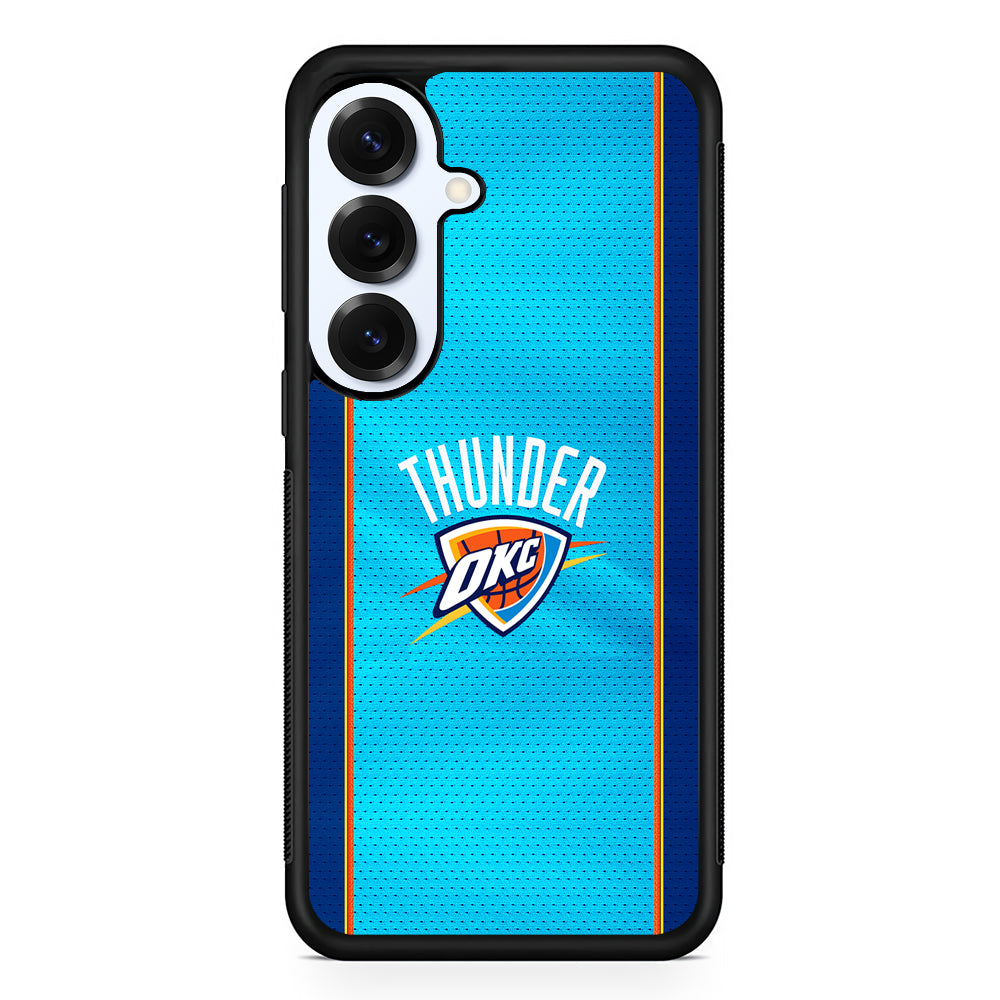 Oklahoma City Thunder Pattern Samsung Galaxy S25 Plus Case | Slim Rubber Cover for Samsung Galaxy S25 Plus