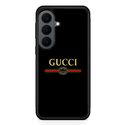 Gucci Logo Black Samsung Galaxy S26 Plus Case | Slim Rubber Case for Samsung Galaxy S26 Plus