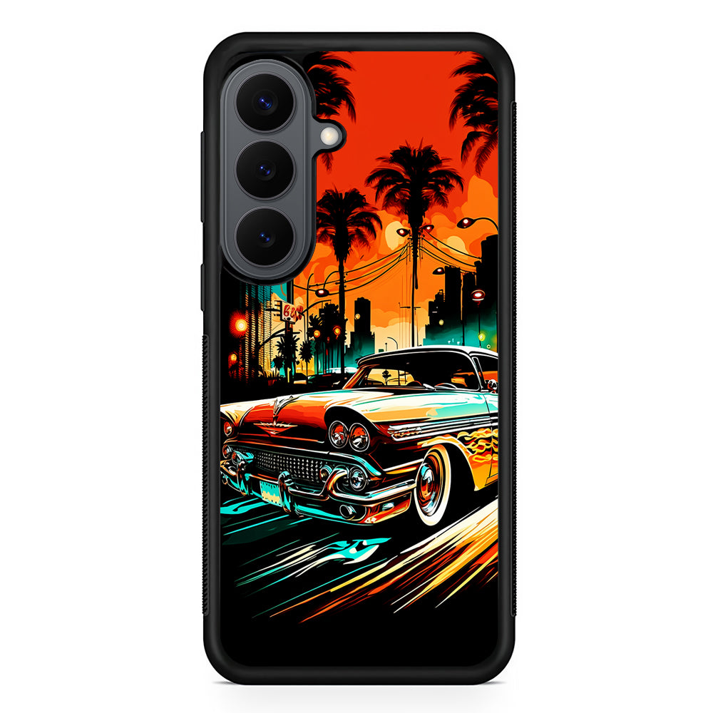 Classic Car Vintage Art Samsung Galaxy S26 Plus Case | Slim Rubber Case for Samsung Galaxy S26 Plus