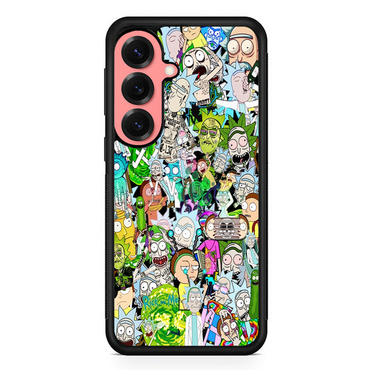 Rick and Morty Sticker Collection Samsung Galaxy S25 Case | Protective Case for Samsung Galaxy S25