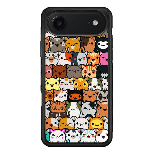 Kawaii Cute Cats Lovers Pattern iPhone 17 Air Case | Protective Case for iPhone 17 Air