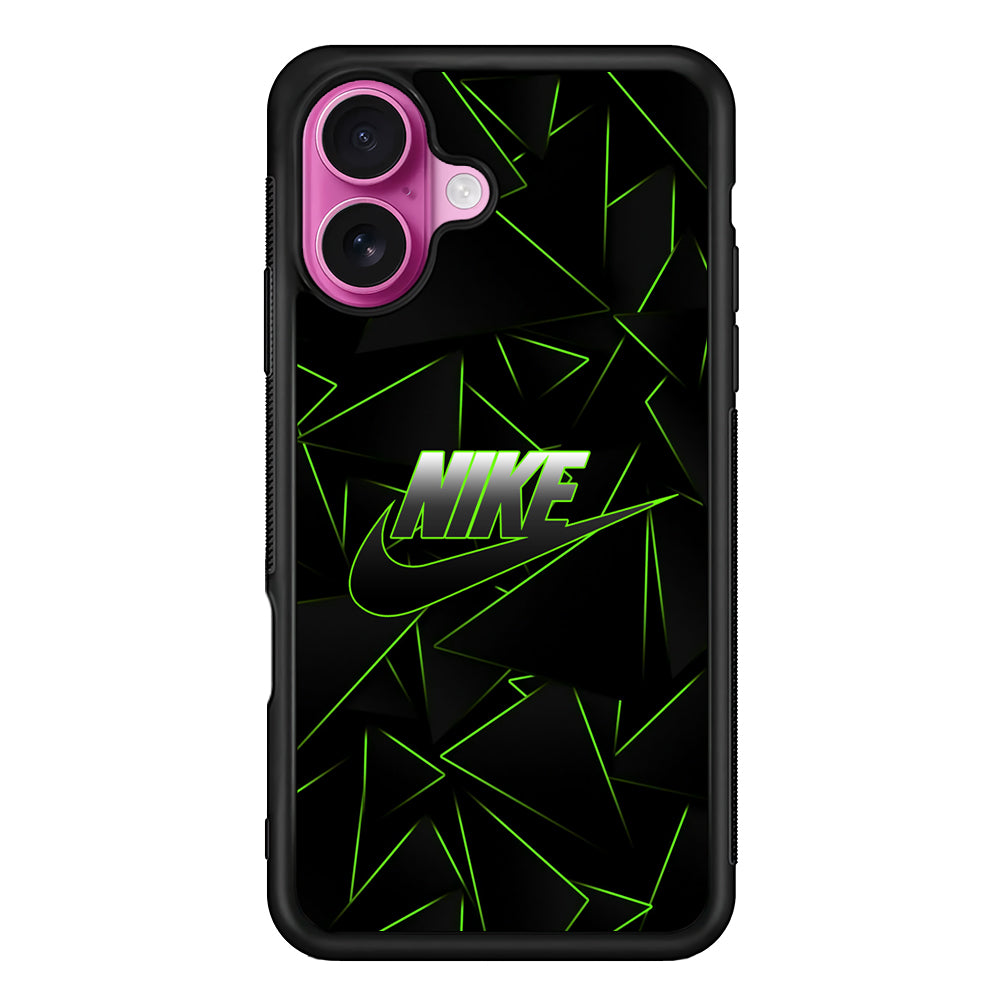 Nike Green Laser Point iPhone 17 Case - Slim Rubber Case for iPhone 17