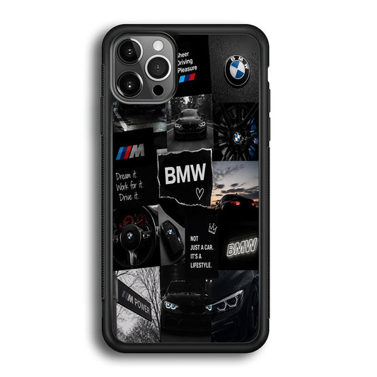 BMW M4 Cinematic Collage iPhone 12 Pro Max Case | Slim Rubber Case for iPhone 12 Pro Max
