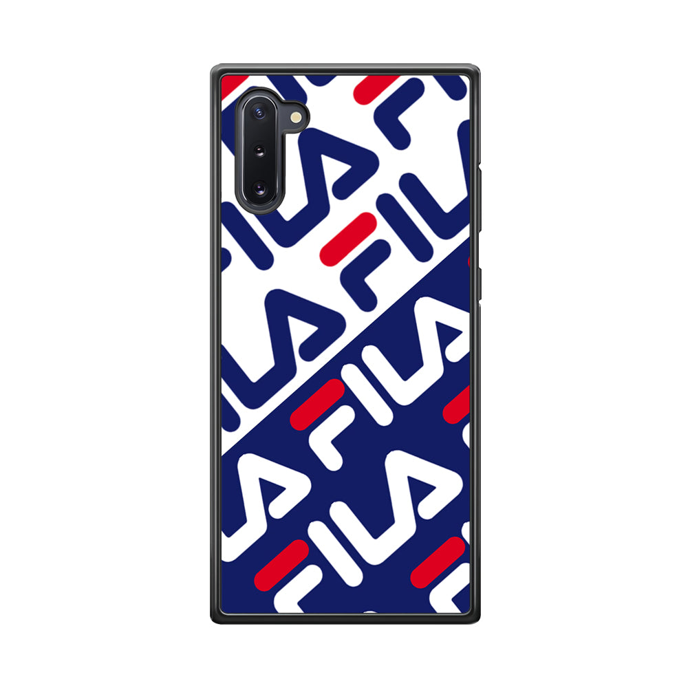 Fila Patern in Slope Samsung Galaxy Note 10 Case | Slim Rubber Case for Samsung Galaxy Note 10
