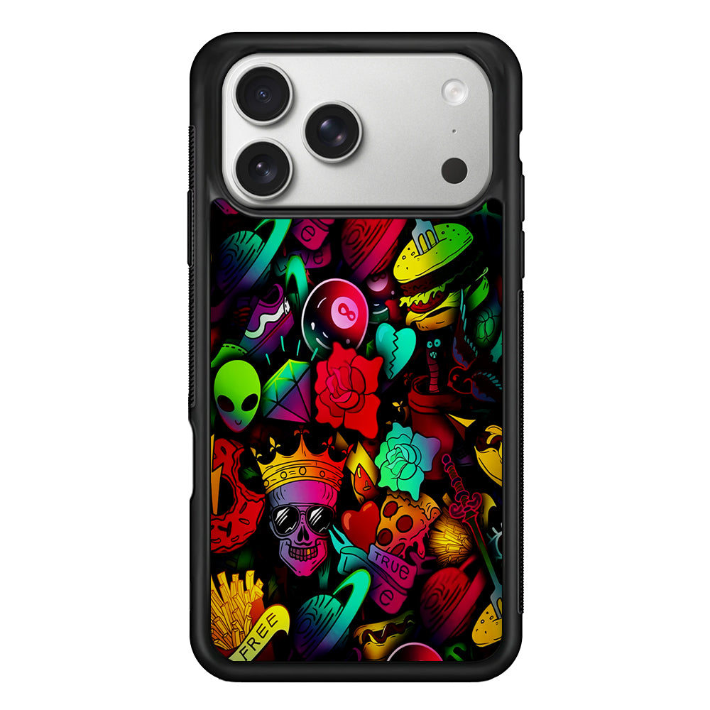 King Life Doodle Artistic iPhone 17 Pro Case | Slim Rubber Case for iPhone 17 Pro