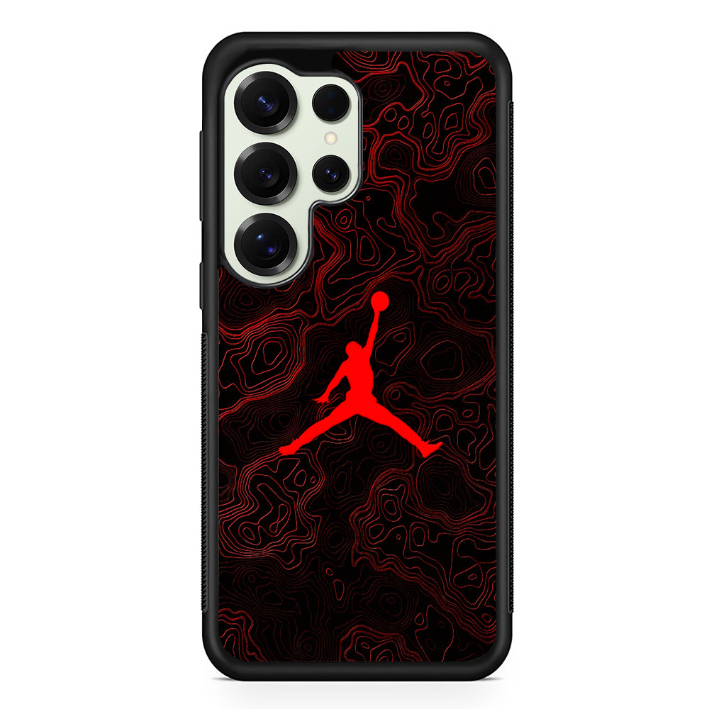Air Jordan Logo Abstract Line Samsung Galaxy S25 Ultra Case | Durable Rubber Case for Samsung Galaxy S25 Ultra
