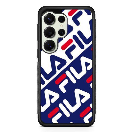 Fila Patern in Slope Samsung Galaxy S25 Ultra Case | Slim Rubber Case for Samsung Galaxy S25 Ultra