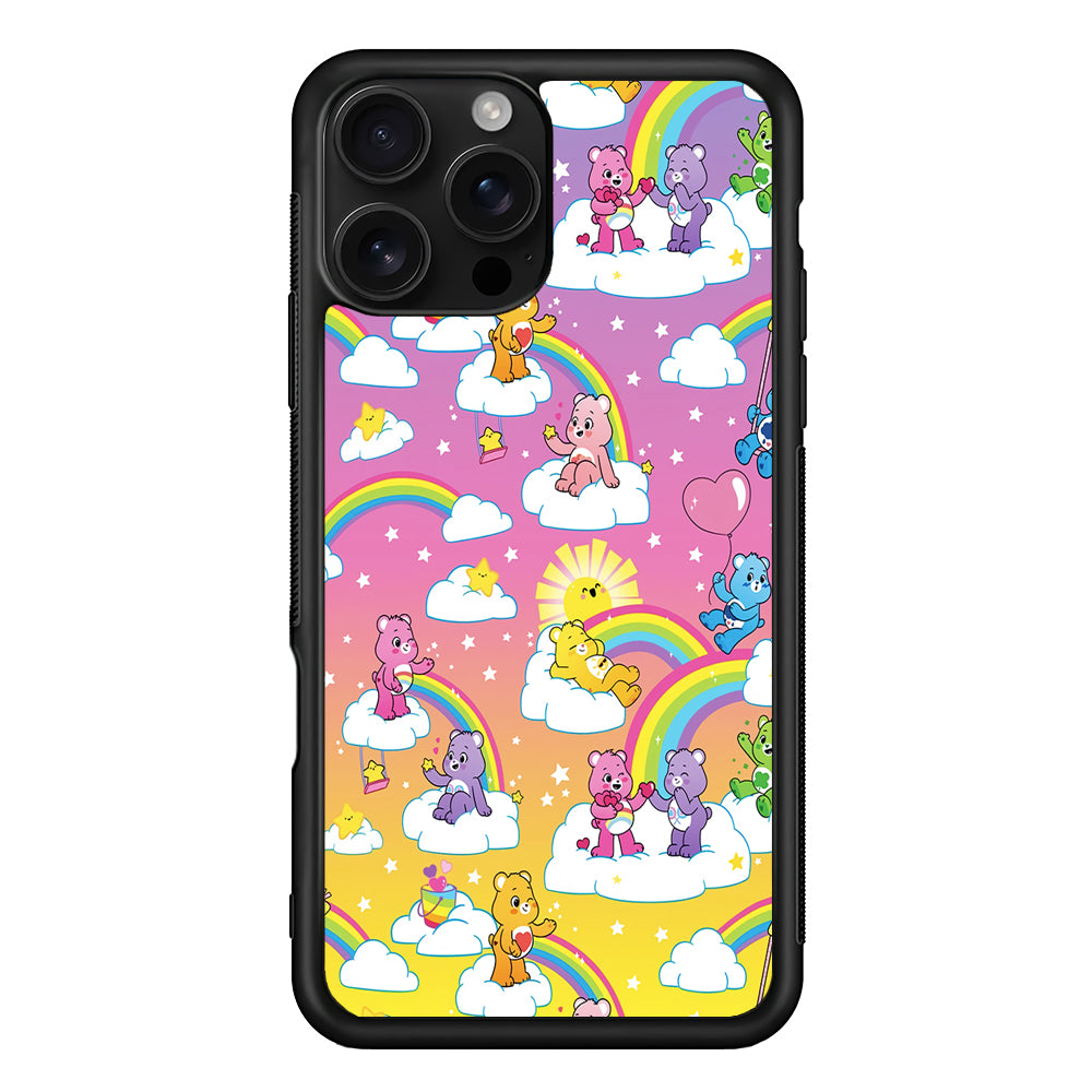 Care Bear Rainbow Pastel Trippy iPhone 16 Pro Case | Durable Protective Case for iPhone 16 Pro