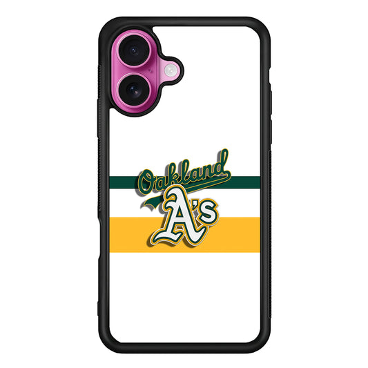 Oakland Athletics Logo iPhone 17 Case | Slim Protective Rubber Phone Cover