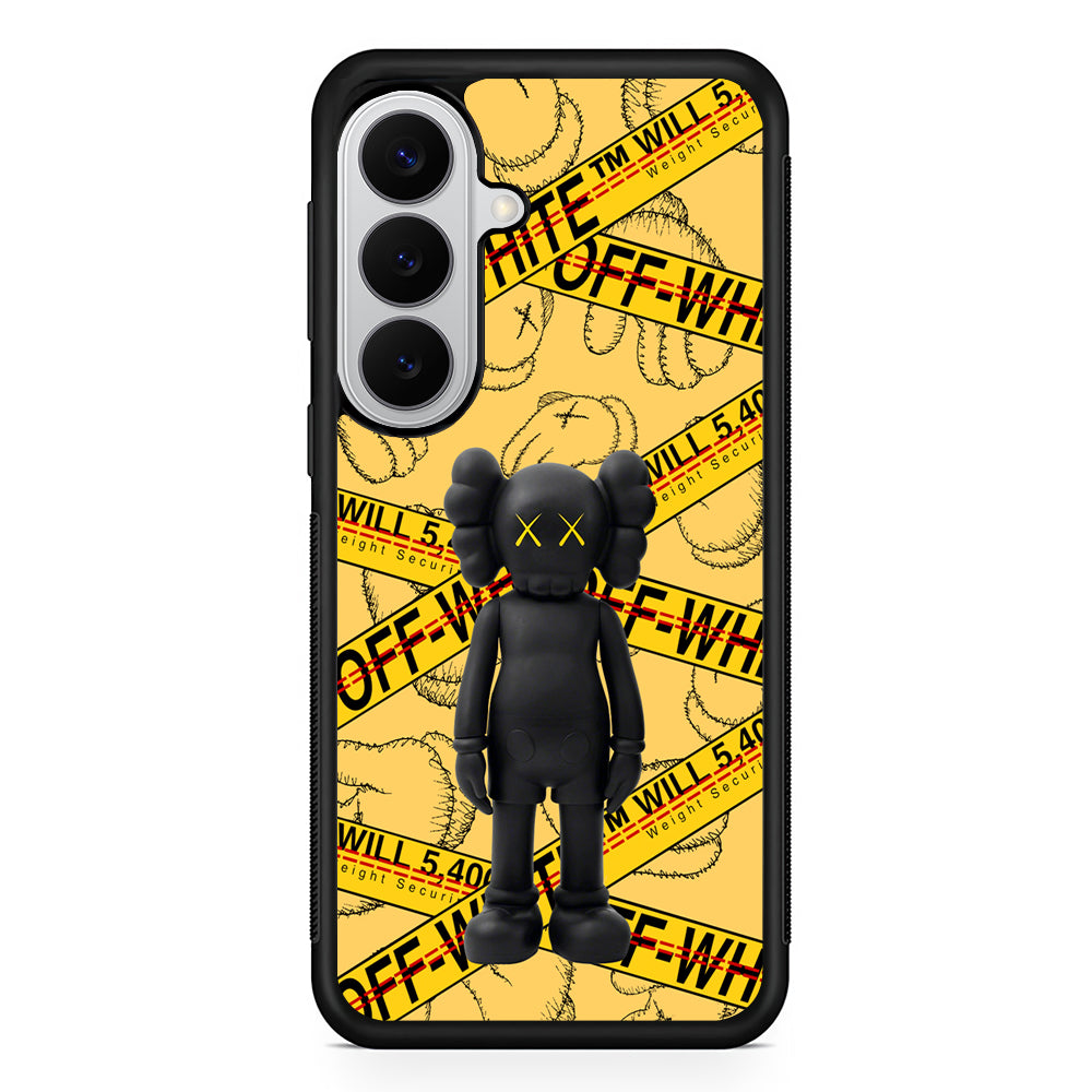 Kaws x Off White Yellow Belt Samsung Galaxy S26 Case | Slim Rubber Case for Samsung Galaxy S26