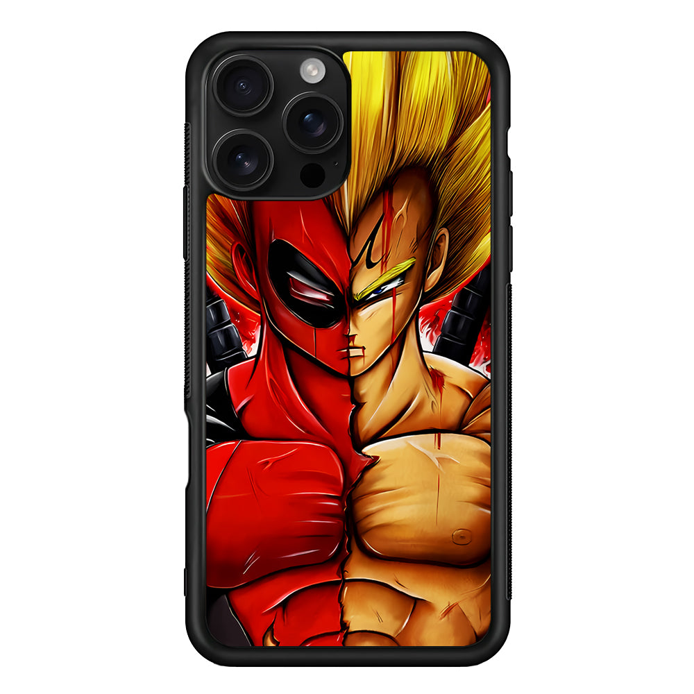 Deadpool X Vegeta Fusion iPhone 16 Pro Case | Durable Protective Case for iPhone 16 Pro