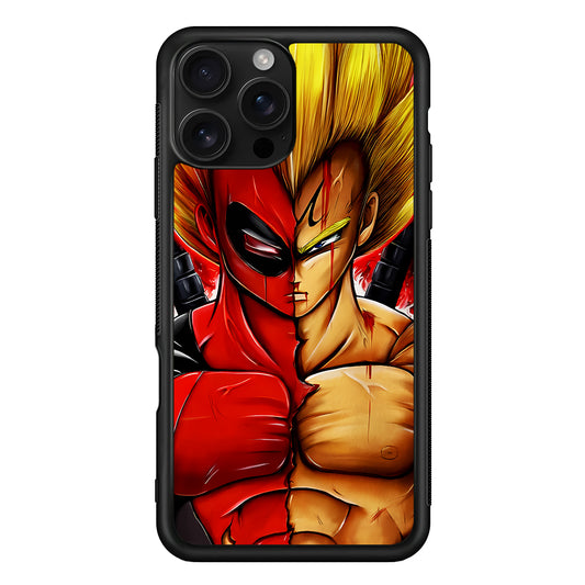 Deadpool X Vegeta Fusion iPhone 16 Pro Case | Durable Protective Case for iPhone 16 Pro