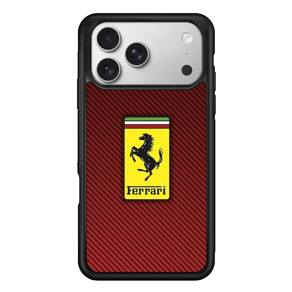 Ferrari Bloodshot Fiber iPhone 17 Pro Case | Slim Protective Case for iPhone 17 Pro