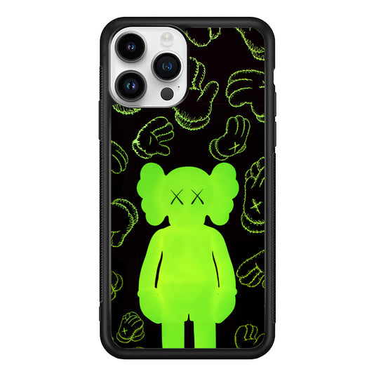 Kaws Doll Glowing Green iPhone 13 Pro Case | Slim Rubber Case for iPhone 13 Pro