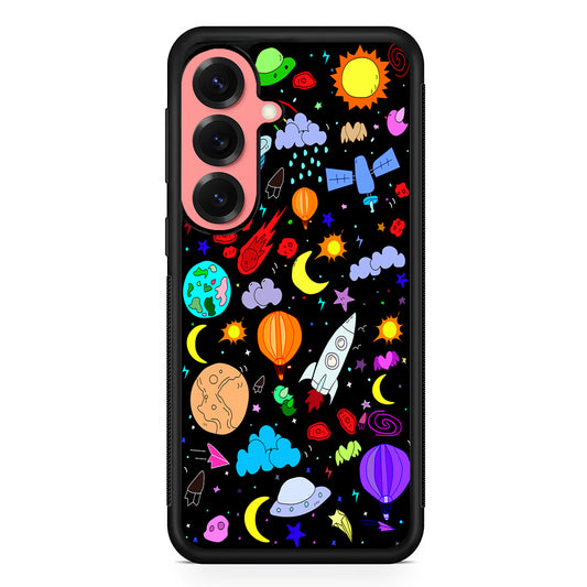 Cartoon Space Pattern Samsung Galaxy S25 Case | Protective Case for Samsung Galaxy S25