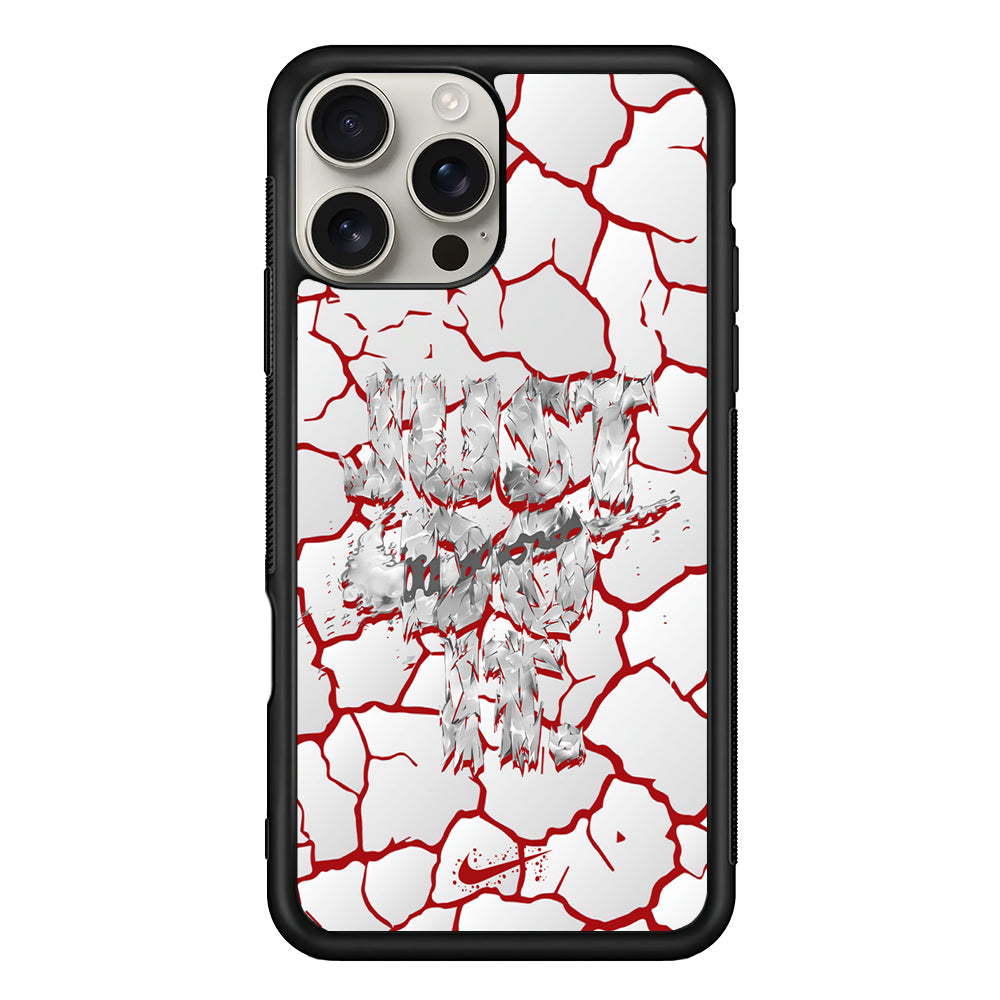 Nike On The Red Crack iPhone 16 Pro Max Case | Durable Everyday Protective Cover
