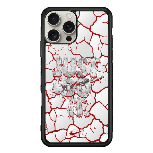 Nike On The Red Crack iPhone 16 Pro Max Case | Durable Everyday Protective Cover